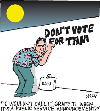 Corky's Hawaii cartoon