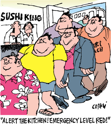 Corky's Hawaii cartoon