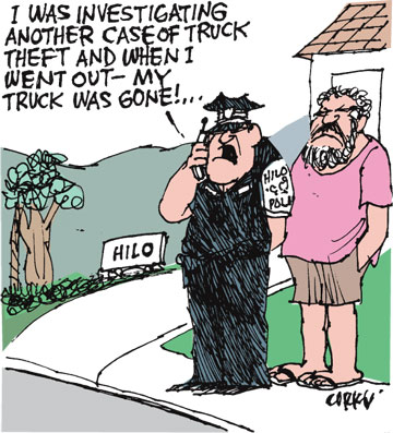 Corky's Hawaii cartoon