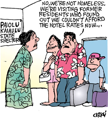 Corky's Hawaii cartoon