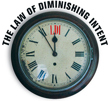 THE LAW OF DIMINISHING INTENT
