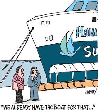 Corky's Hawaii cartoon