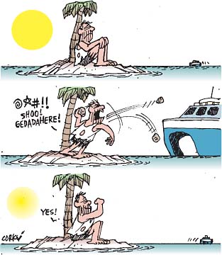 Corky's Hawaii cartoon