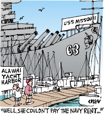 Corky's Hawaii cartoon