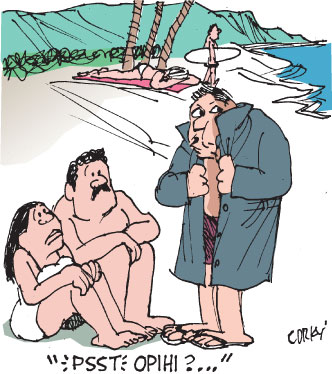Corky's Hawaii cartoon