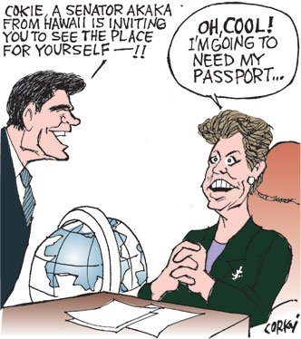 Corky's Hawaii cartoon